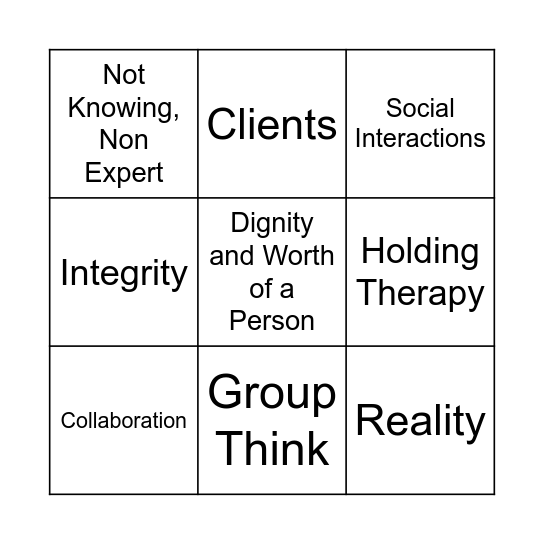 Social Constructivism Bingo Card