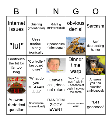 Damian bingo Card