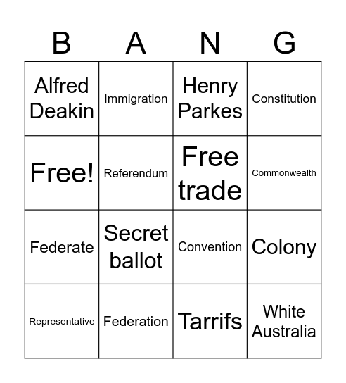 Bango Bingo Card