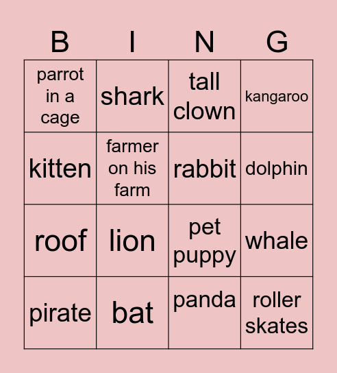 A favorite toy shop Bingo Card
