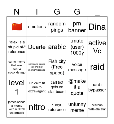 ISMW bingo Card