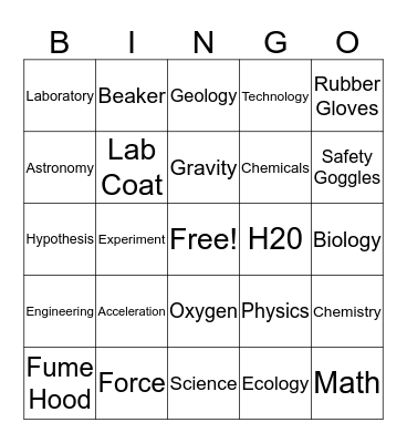 STEM Bingo Card