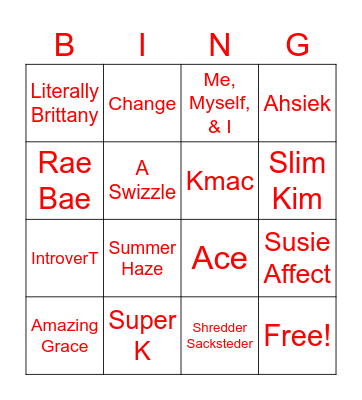 Fall 2023: Residency 2 Rockstars Bingo Card
