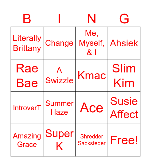 Fall 2023: Residency 2 Rockstars Bingo Card