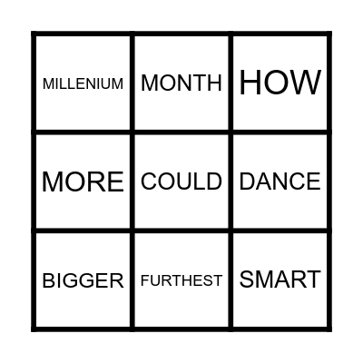 Unit 5 Bingo Card