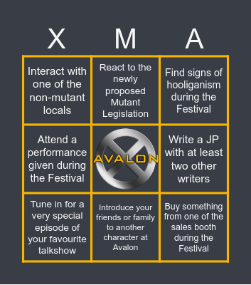 Winter's Crest Festival Bingo Card