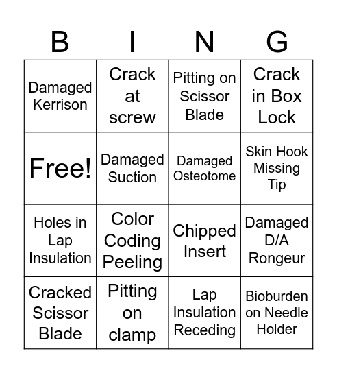 Cookeville Bingo Card