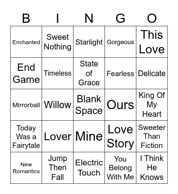 Bree's Wedding Shower Bingo Card