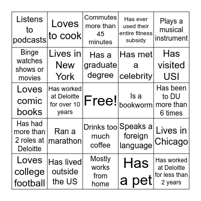 Tax MarComms Bingo Card