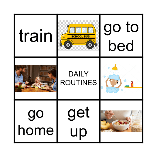 DAILY ROUTINES Bingo Card