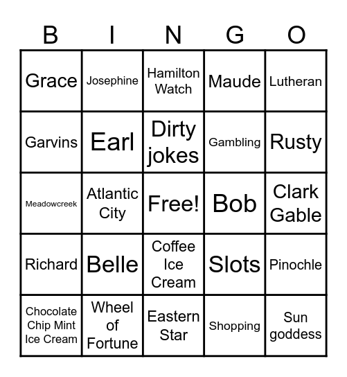 Jo Kuhn is 100! Bingo Card