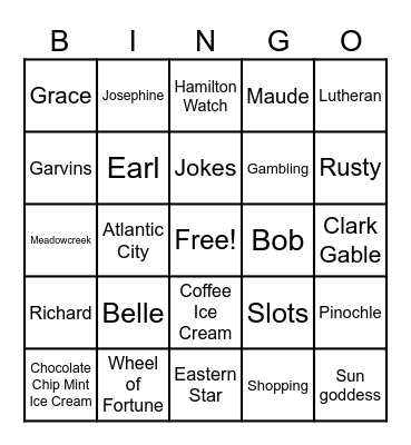 Jo Kuhn is 100! Bingo Card