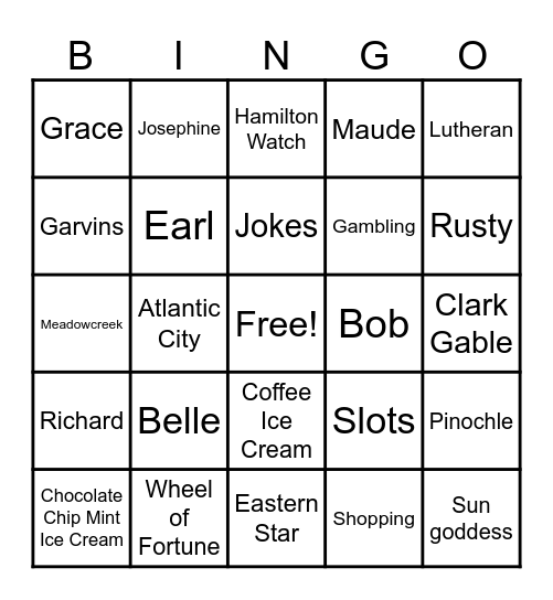 Jo Kuhn is 100! Bingo Card