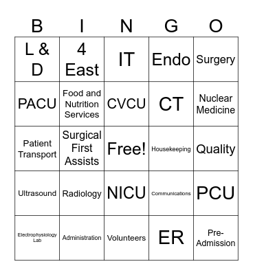 Employee Engagement Bingo Card