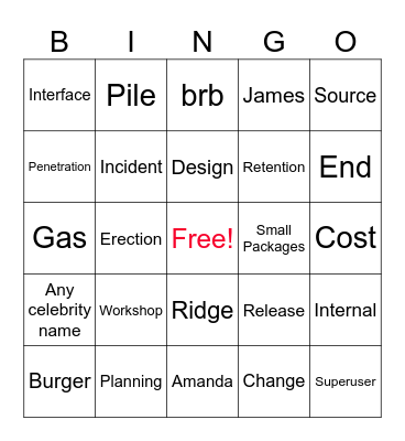 Pulse Bingo Card