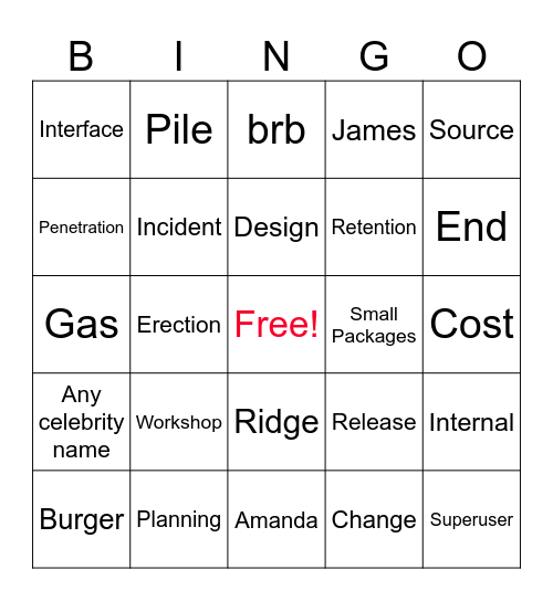 Pulse Bingo Card