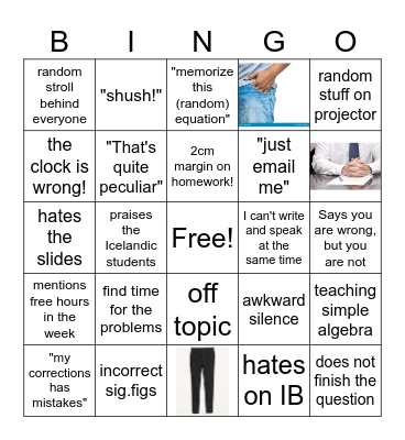 Kalli Bingo Card