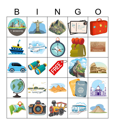 Travel Bingo! Bingo Card