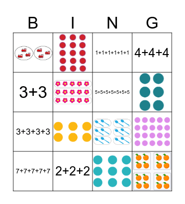 Multiplication Review Bingo Card