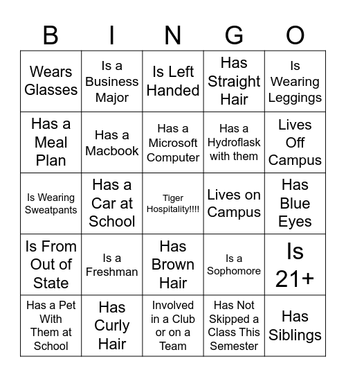 BINGO Card