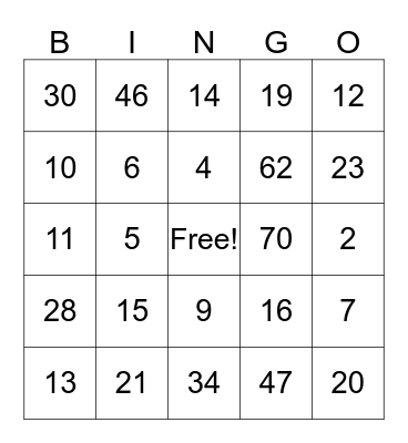 Addition Subtraction Equations Bingo Card