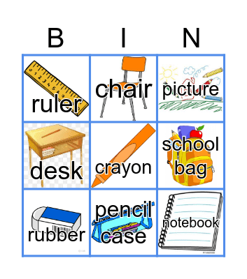 AT SCHOOL Bingo Card