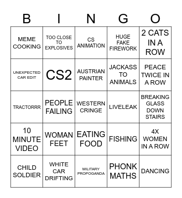 douyin bingo Card