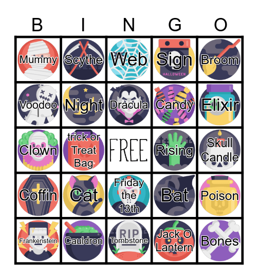 Spooky Bingo Card