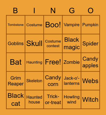 ACN Spooky BINGO Card