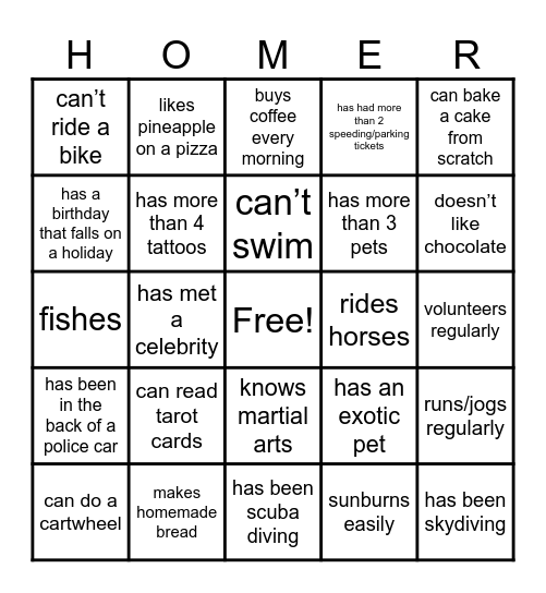 CAM 2023 BINGO Card