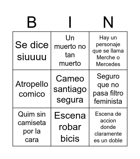 Anacleto agente secreto Bingo Card