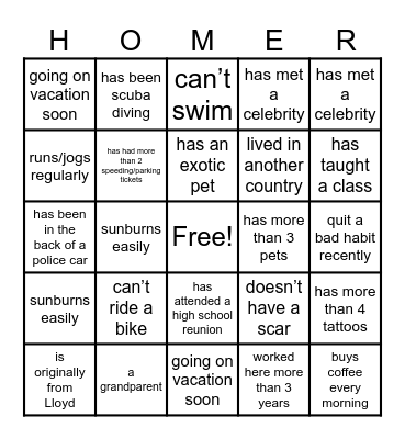 CAM 2023 BINGO Card