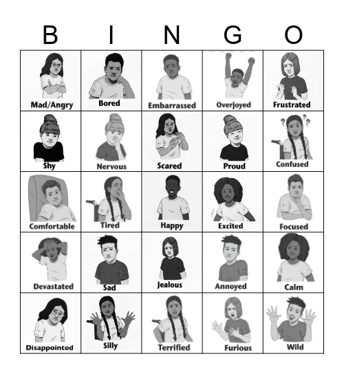 Zones of Regulation Bingo! Updated Imagery Bingo Card