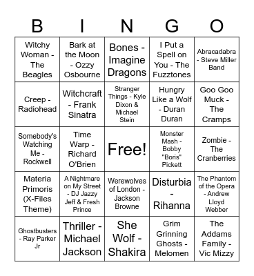 Halloween Bingo Card