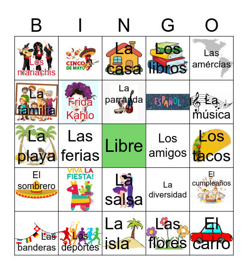 La herencia hispana Bingo Card