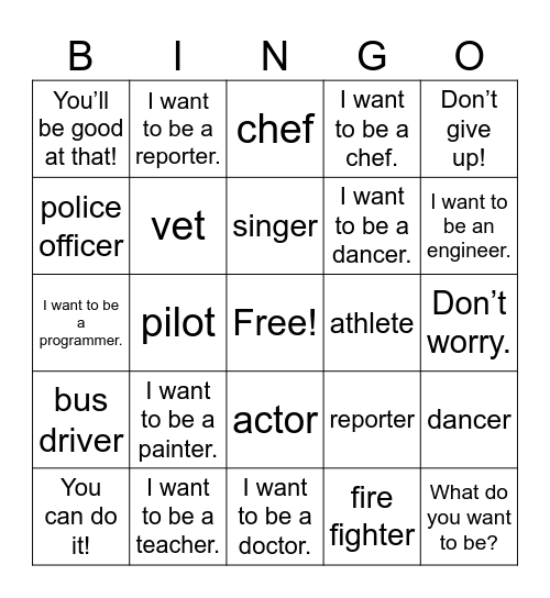 (1) Lesson 5 review Bingo Card