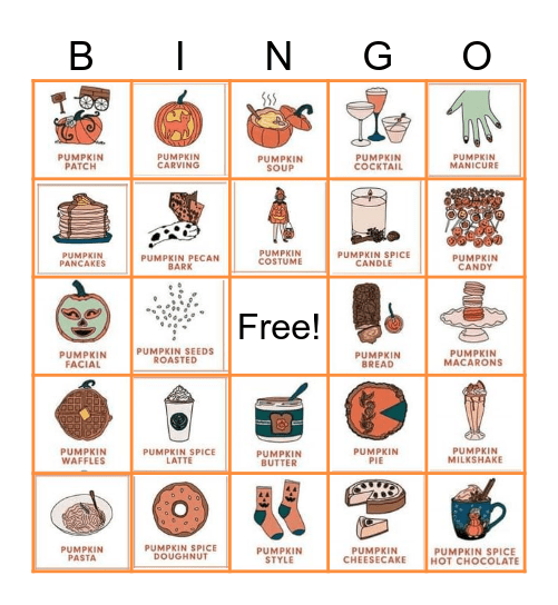 Pumpkin Bingo Card