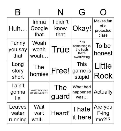 E Bingo Card