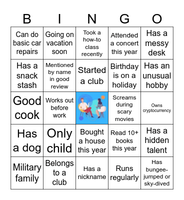 Getting to Know You Bingo Card