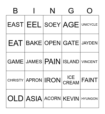 Bingo Card