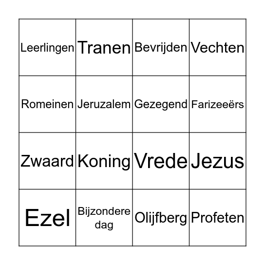 De Koning komt er aan Bingo Card