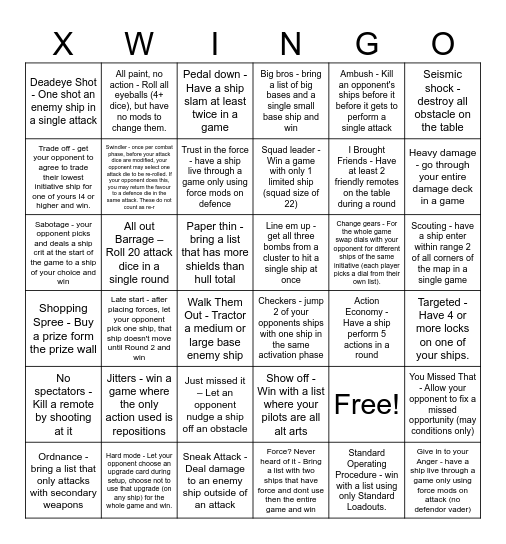 NB Bingo Card