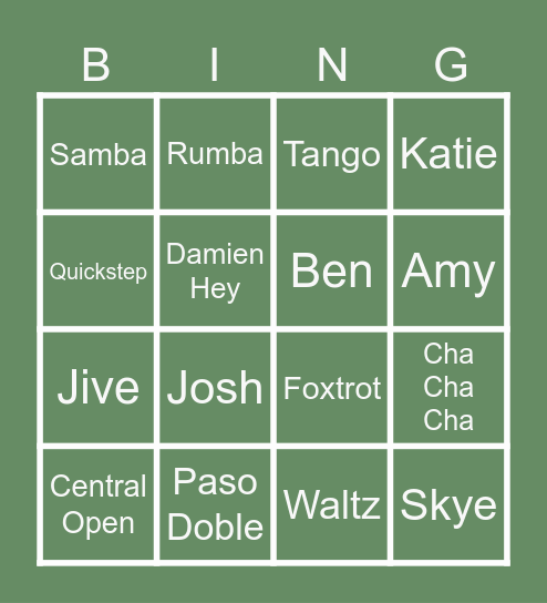 Toby and Isabelle's 8th birthdays Bingo Card