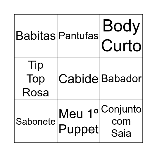 Bingo da Helo Bingo Card