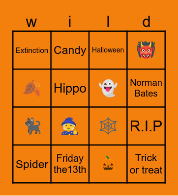 Spooky WILD Bingo! Bingo Card