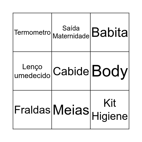 Bingo da Helo Bingo Card