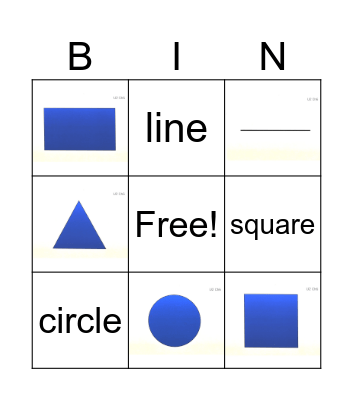 U2Ch6 Shapes Bingo Card