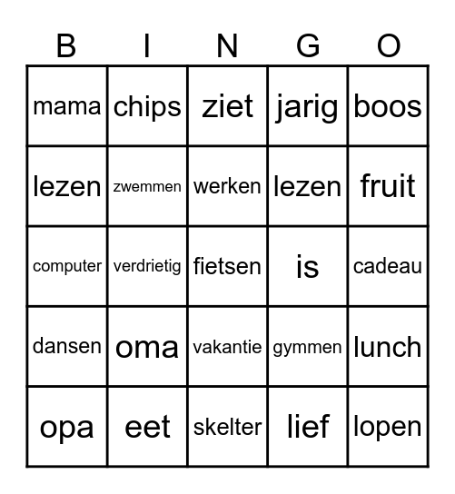 poes Bingo Card