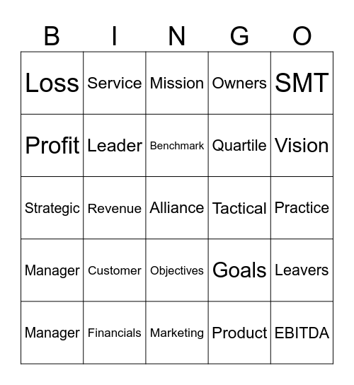 business Bingo Card