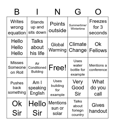 Damshalla Bingo Card